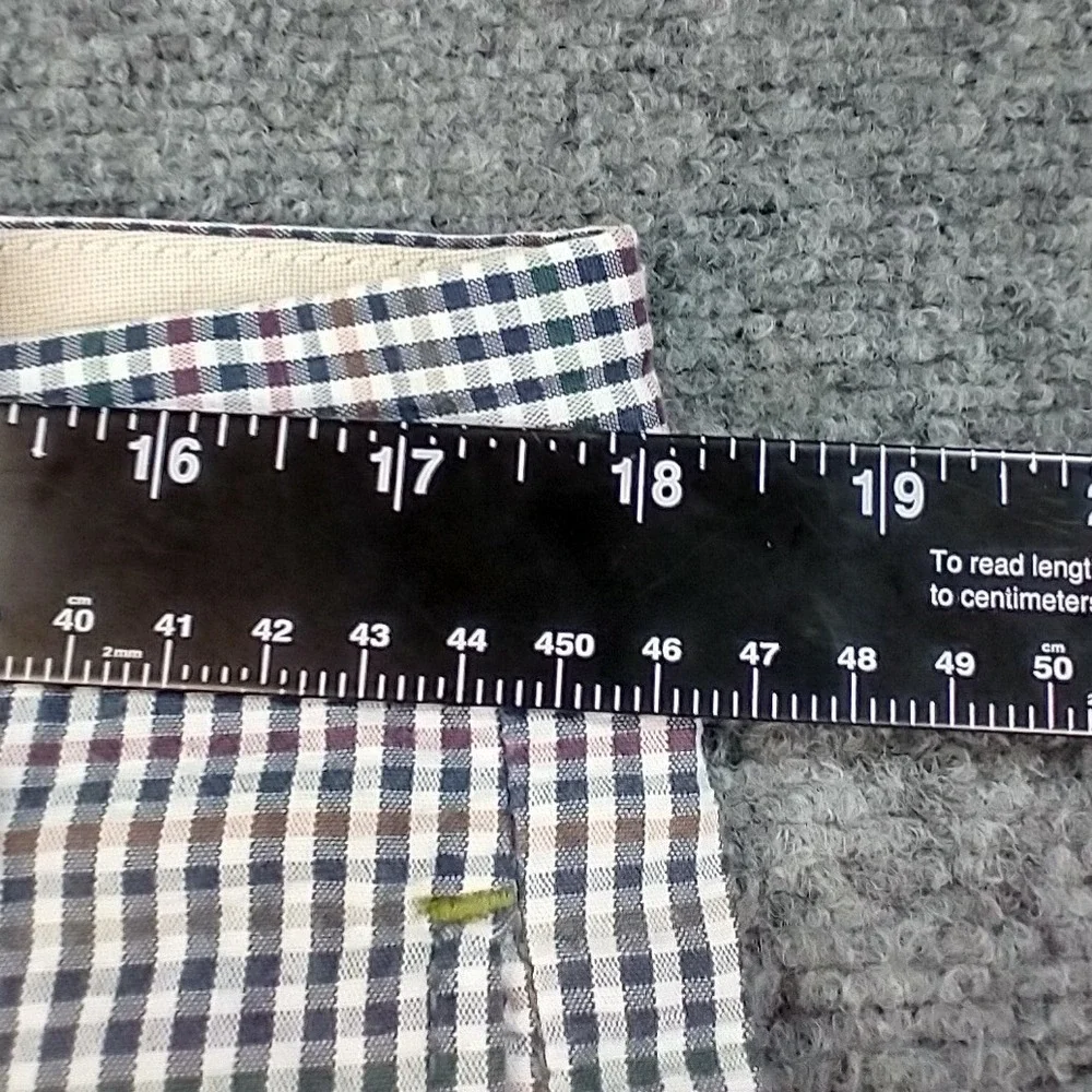 Tommy Bahama‎ Paradise Nation Mens 34 Gingham Plaid Cotton Shorts Blue Red Tan